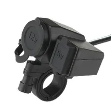 Motorcycle usb charger 12v to USB Waterproof Socket Motorbike Cigarette Lighter Adaptor 5V USB Power Charger for phone, GPS ,Pad