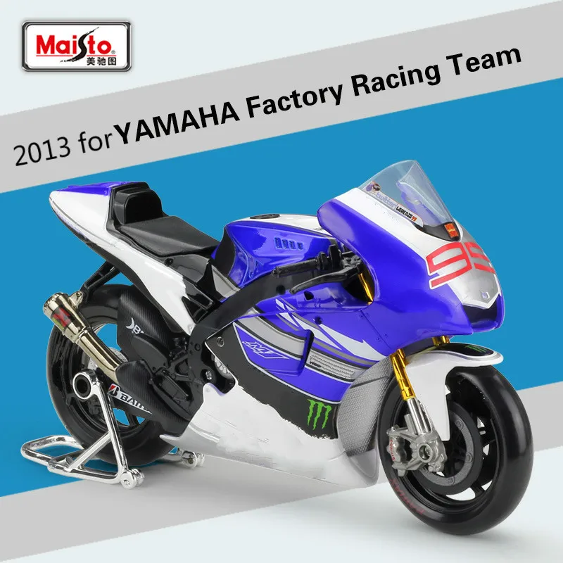 

Maisto 1:10 for YAMAHA Factory Racing Team2013 Motorcycle Simulation Alloy Model Cross-country Motorbike Diecast Model Scooter