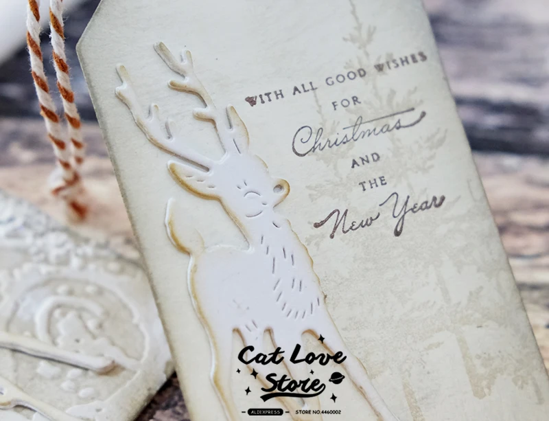 С рисунком рождественского оленя металла трафареты для пресс-формы для бумага для скрапбукинга декоративная открытка Craft тиснение высечки