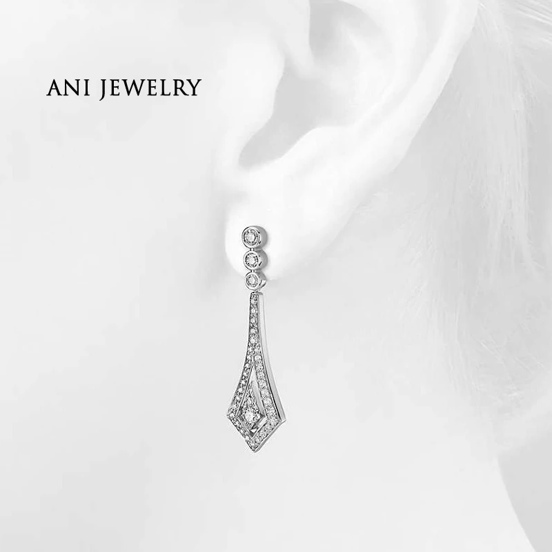 ANI с металлическим ремешком регулируемой длины 14k белое золото для женщин длинные