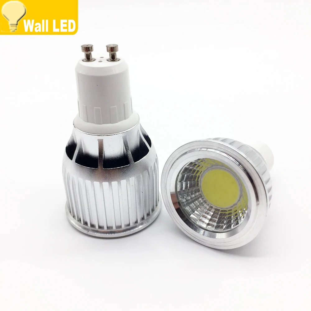 10pcs wholesale Gu10 COB Dimmable 6W 9W 12W LED Lampada spotlight bulb Spot Light AC85 265V Gu