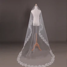 Veu de noiva longo новая кружевная белая 5 м свадебная вуаль дешевая Быстрая свадебная вуаль