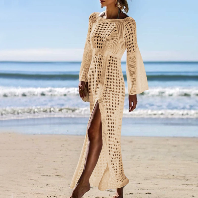 Bikinx открытое модное пляжное платье длиной до щиколотки, белая накидка, пляжная одежда, саронг, Летняя туника, кардиган для женщин, новинка