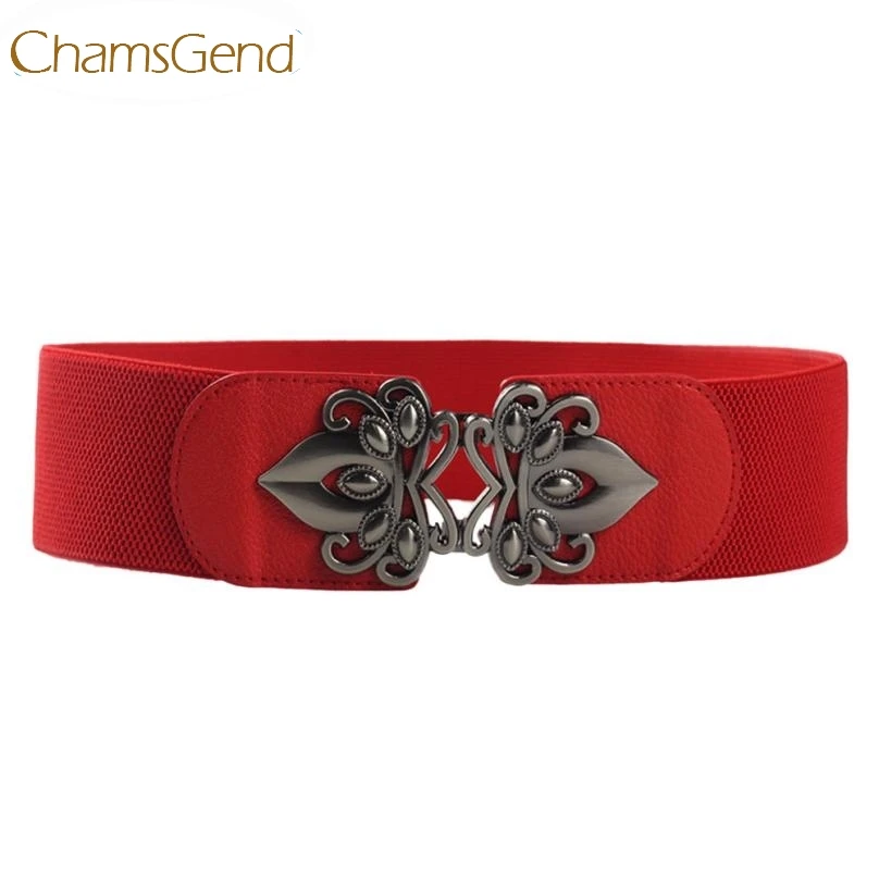 

Chamsgend Newly Design Women's Fashion Metal Buckle Strap Elastic Waist Belt Dec25 Drop Shipping
