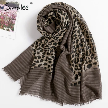 

Simplee Fahsion leopard dot tassel viscose shawl Scarf print soft casual neckerchief Autumn winter foulards muslim hijab sjaal