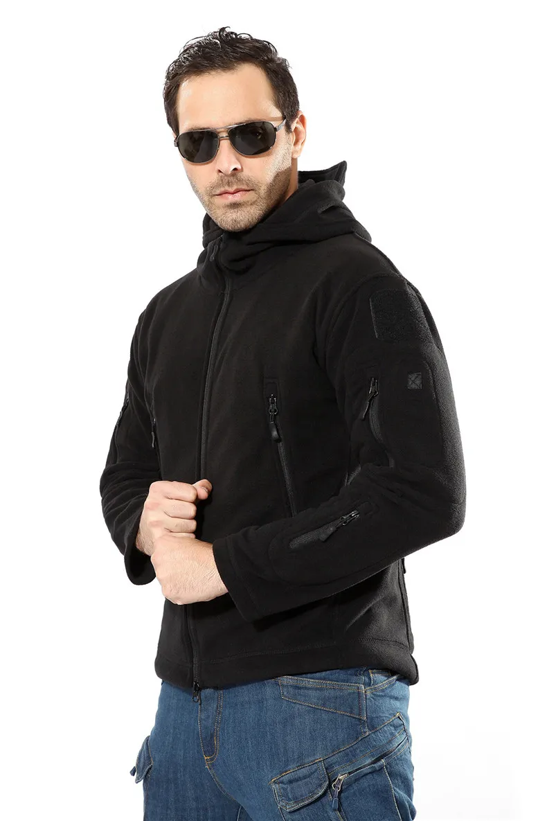 Флисовая походная Куртка зимние мужские тактические военные куртки с капюшоном куртка chaqueta piel hombre для Охота ходьба на лыжах куртка