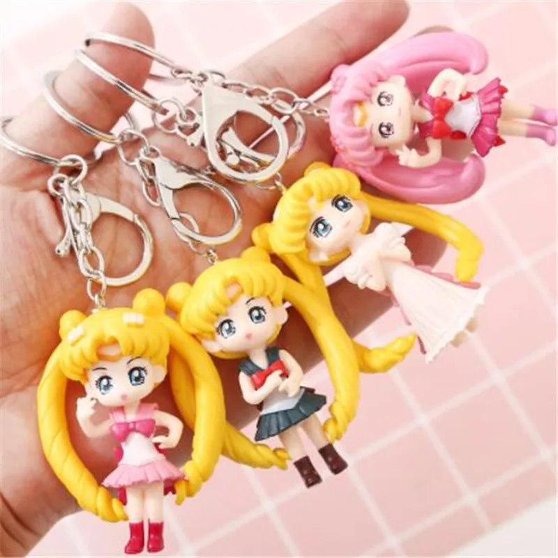 WKOUD мультфильм аниме Сейлор Мун Марс Юпитер Венера Меркурий брелки ПВХ фигурки