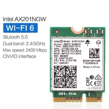 2400 Мбит/с двухдиапазонный беспроводной Wi-Fi WLAN карта адаптер для Wi-Fi 6 Intel AX201NGW NGFF с M.2 ключ E CNVI 802.11ax BT5.0 для Win10