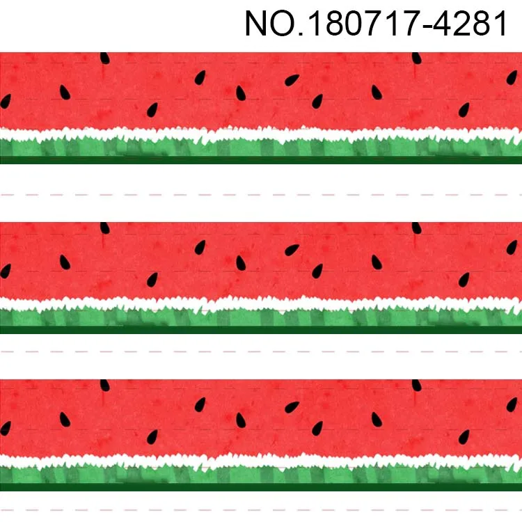 10 ярдов-разный размер-фруктовая лента с узором-Лето/фрукты/Арбуз/лимон/клубника напечатанные ленты/атласная лента