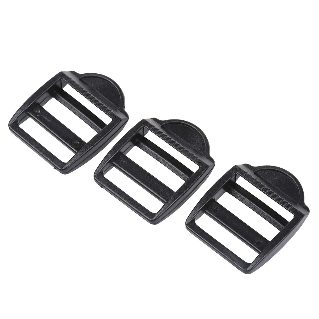 3 x Plastic Black Luggage Bag Side Buckles for 1" Width Strapin