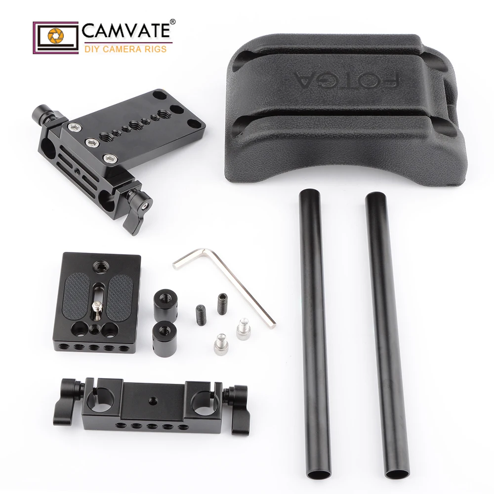  Shoulder Support Pad with Camera Baseplate & Battery Plate Mount for DSLR Rig C1259 camera photogra