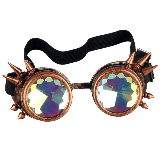 Fashion Multicolor Steampunk Goggle Glasses Welding Punk Spiked Gothic Cosplay 2