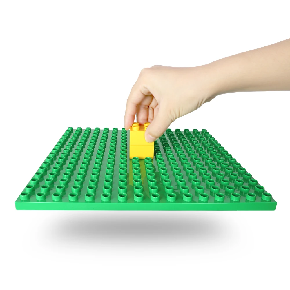 Двухсторонняя 16X16 точка 25x25см большая Базовая пластина совместимые Duploed блоки