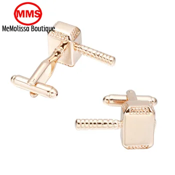 

MeMolissa hot sales/rose gold hammer cufflinks in high quality French shirts cufflinks wholesale/retail friends gifts