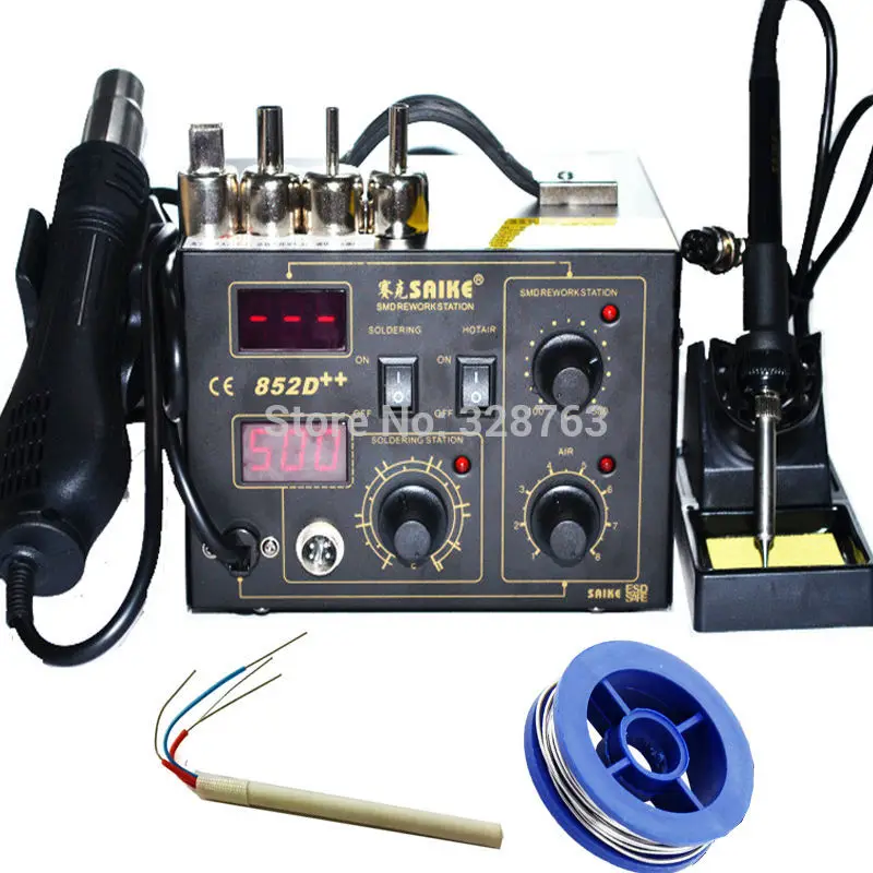 

BGA rework station Solder Soldering iron+hot air gun Rework Station Welding table 852D++ Desoldering Station Welding machine