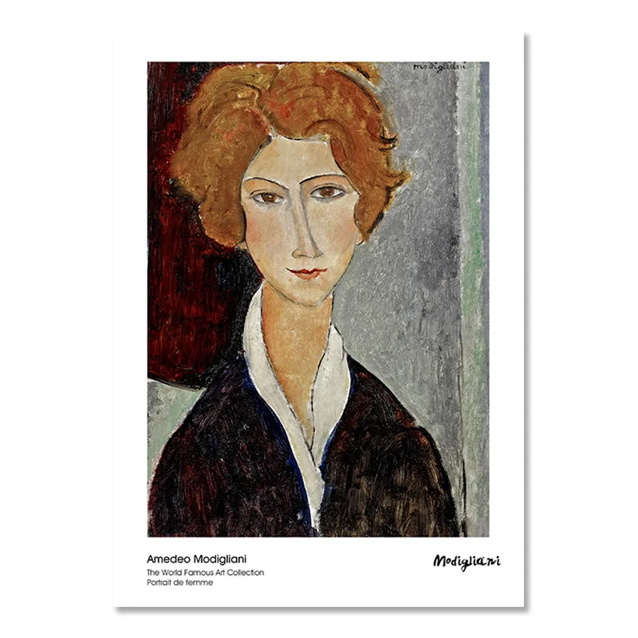 Современный Vogue Женский портрет от Amedeo Modigliani холст печать живопись плакат Настенные картины для гостиной домашний Декор стены Искусство - Цвет: 1