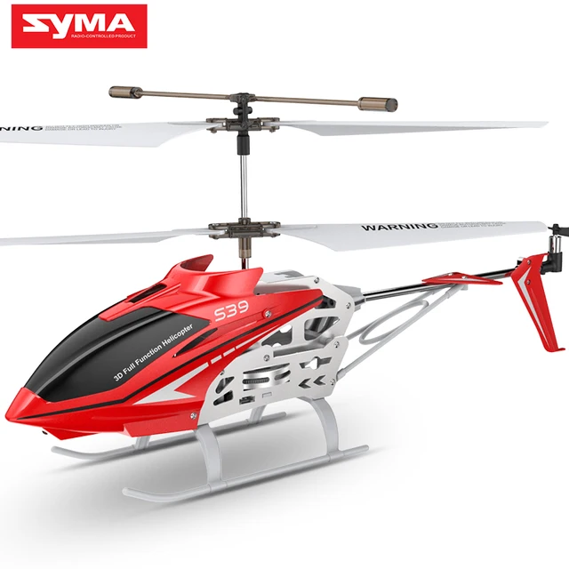 SYMA официальный S39 2,4 ГГц 3CH вертолет с гироскопом светодиод мигает Алюминий Anti-Shock дистанционного Управление игрушка детский подарок красный/белый
