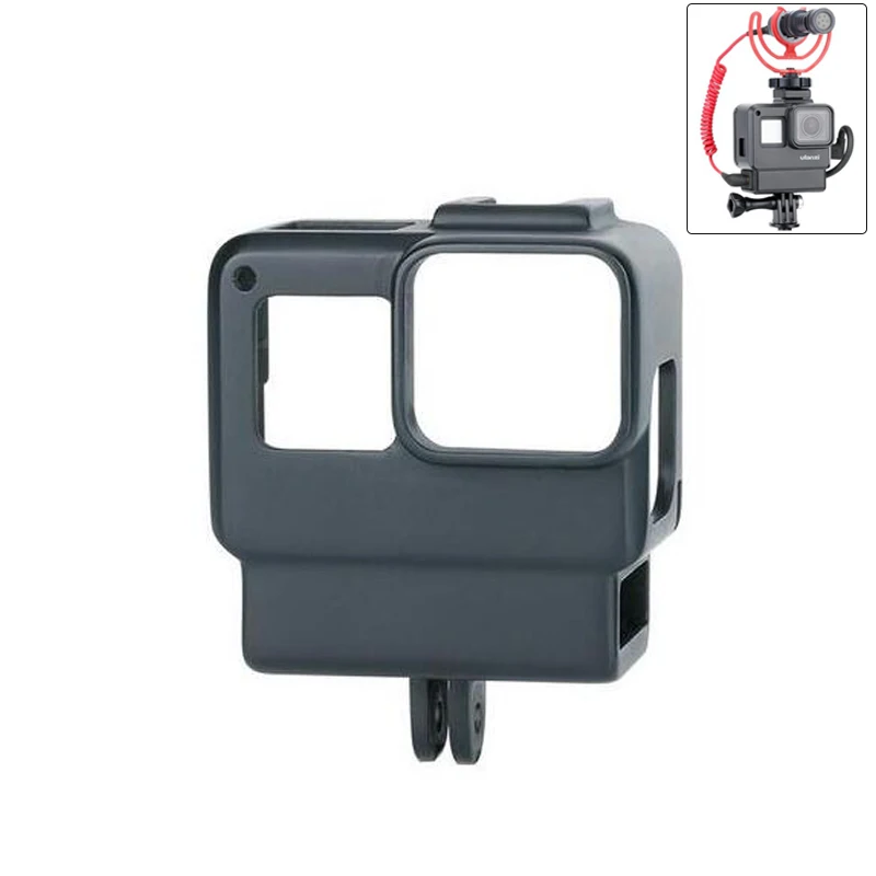 ULANZI V2 Vlog Gopro Case Accessories for GoPro Hero 7 6 5 Plastic Housing with Extend Microphone Port Cold Shoe Mount Vlogging |