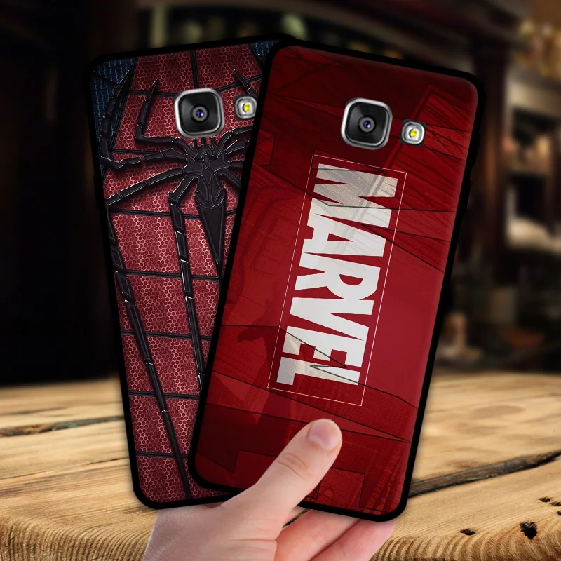 

mosirui for samsung galaxy A3 2016 A310 A310F case Marvel hero Deadpool Spiderman Black Panther Hulk Silicone soft shell case