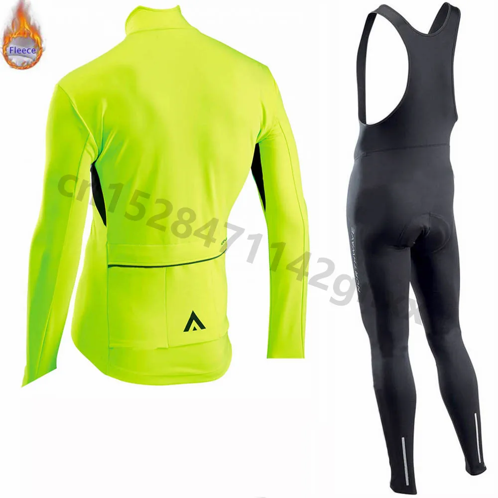 NW Northwave Зимняя Теплая Флисовая одежда для велоспорта, велосипедный Триатлон MTB, Майки для велоспорта, мужские комплекты для велоспорта
