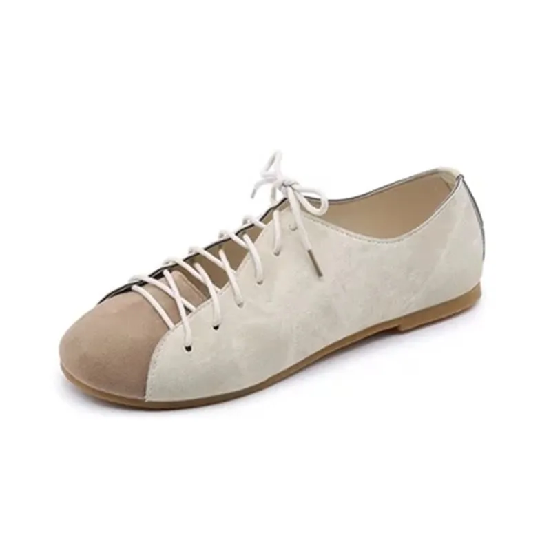 

zapatos mujer Women Shoes Flat Pu Leather Plain toe Lace up Ladies Shoes Flats Woman Female Footwear shoes woman