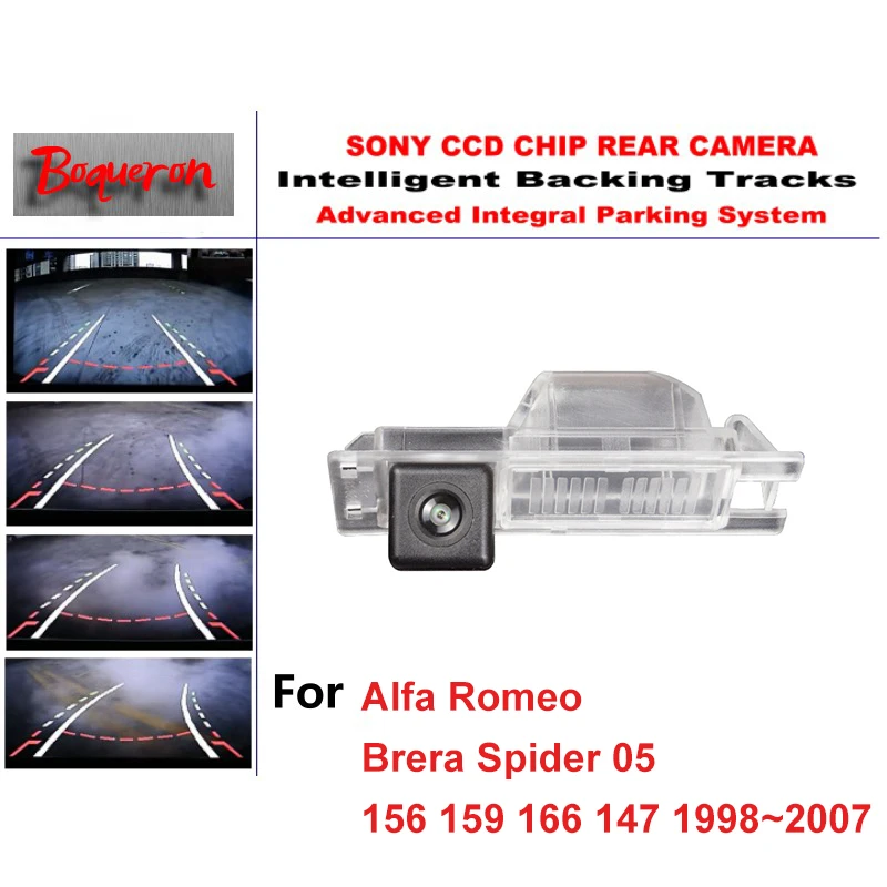 for Alfa Romeo 156 159 166 147 Brera Spider CCD Car Backup Parking Camera Intelligent Tracks Dynamic Guidance Rear View Camera for Alfa Romeo 156 159 166 147 Brera Spider CCD Car Backup Parking Camera Intelligent Tracks Dynamic Guidance Rear View Camera