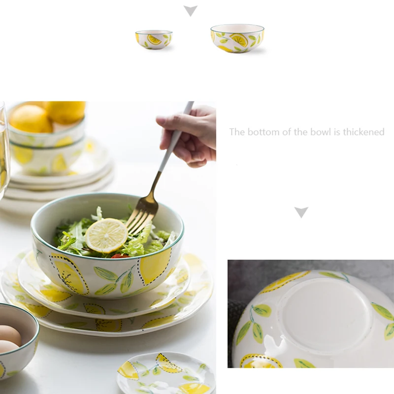 Nova chegada limão pintado de porcelana criativa