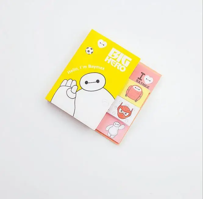 Kawaii корейский мультяшный Baymax Doraemon Totoro N times Sticky Memo Note Book Message Tab блокнот стикеры блокнот блокноты канцелярские принадлежности - Цвет: baymax 1