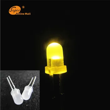 

100PCS warm white LED 5mm Diffused LED Bulb Light Urtal Bright led lamp 5MM Emitting Diodes Lots DIY KIT