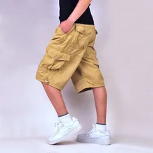 Красный зеленый хип-хоп военный армейский боевой хаки мужские карго Шорты повседневные мульти-карман размер 30-40