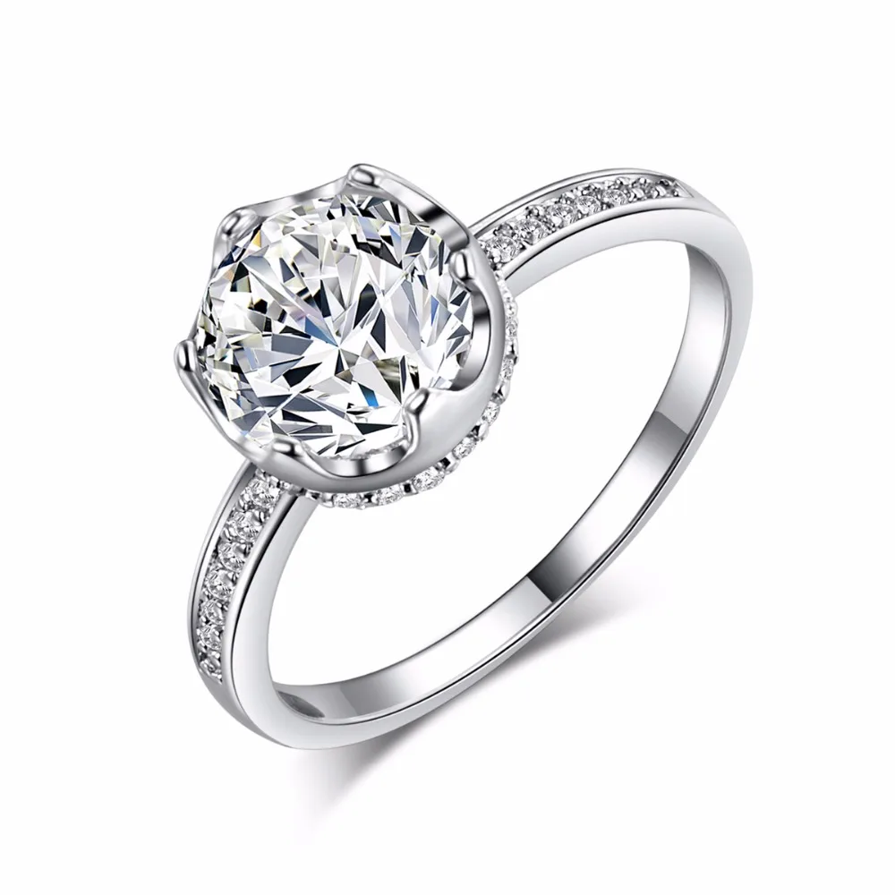 New Big White Stone Rings For Women Fashion Jewelry Gift