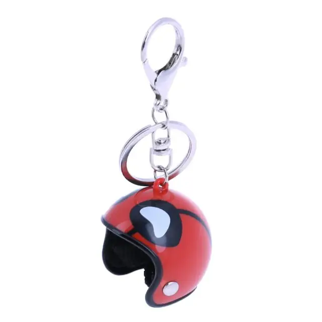New Motorcycle Helmets Key chain Pendant Classic Keyring Cute Safety