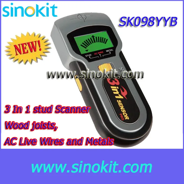 

Newest AC Live Wire/Wood joists/Metals Detector- 3 In 1 stud Scanner - SK098YYB