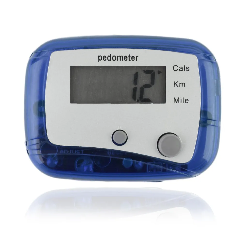 New Style Women Men Workout Fitness Pedomete Mini Digital LCD Pedometer Run Jogging Step Walking Distance Counter White Blue Red