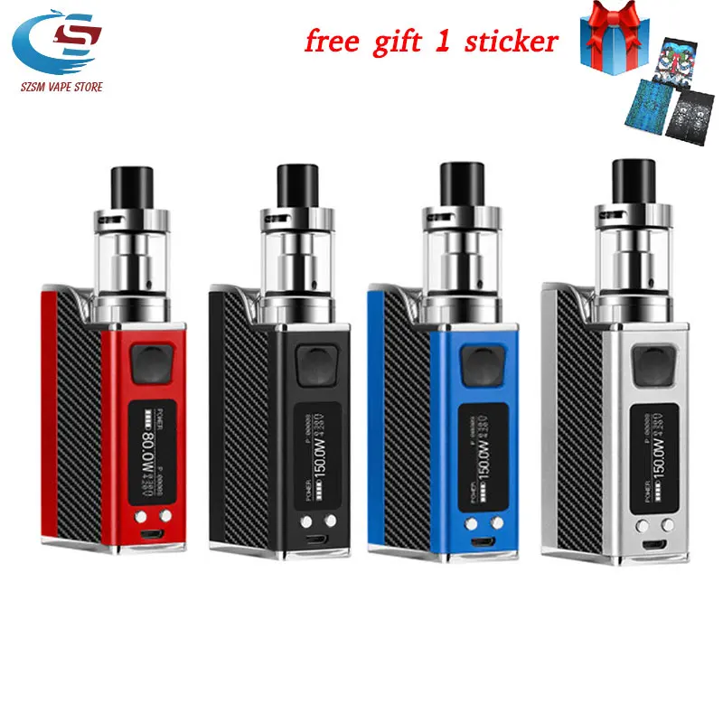

Original Electronic Cigarette 150w Kit Box Mod 1500mAh Built-in battery With 2.0ml Tank vaporizer E-Cigarette box Vape kit