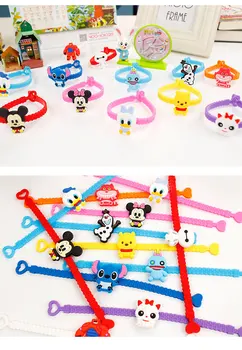 

10pc/lot Disny Cartoon Mickey Minnie Silicone Armband Kids Party Costume Birthday Festival Party Take-home Favor Gift