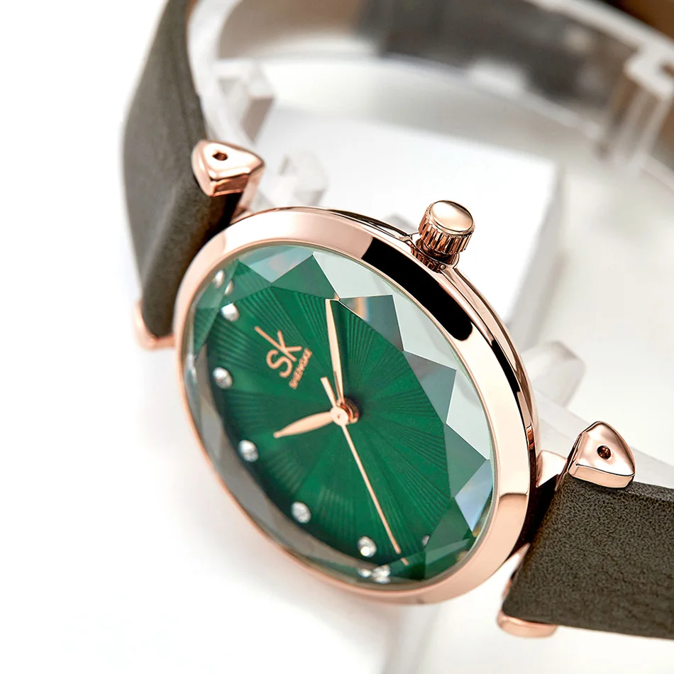 SK Luxury Brand Leather Ladies Wrist Watches Women Prism Quartz Watch For SHENGKE Female Clock reloj mujer 2019 relogio feminino (17)