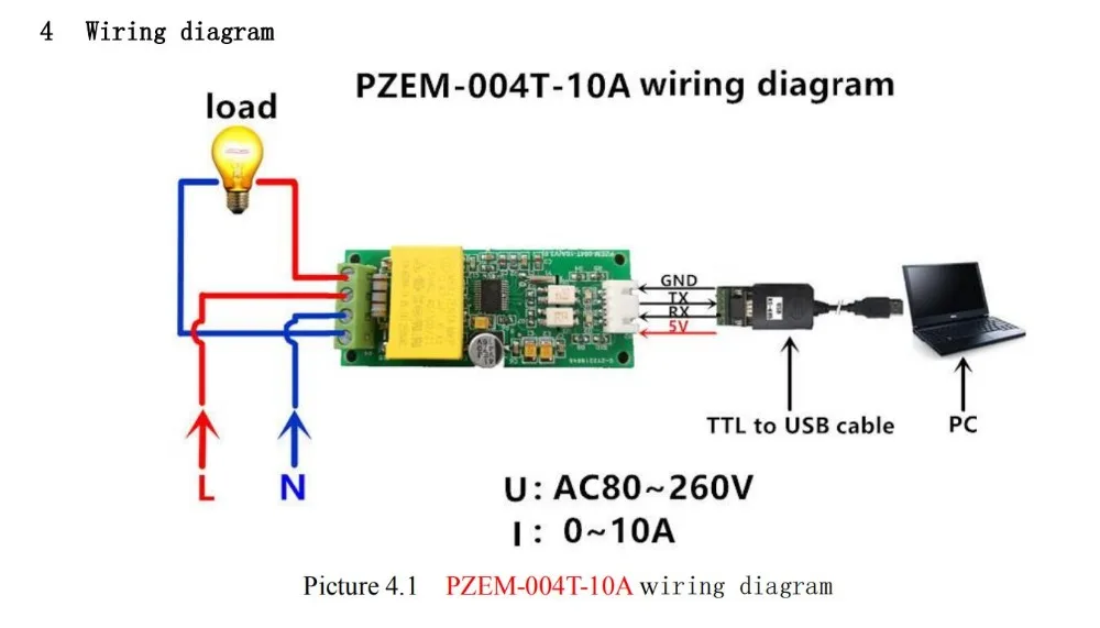 AC цифровой многофункциональный измеритель ватт мощность вольт ампер ttl тестовый модуль PZEM-004T с катушкой 0-100A 80-260 В переменного тока для Arduino