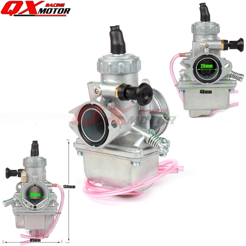 Tanie MOLKT gaźnika 26mm Carb dla 125cc 140cc Pit motor terenowy atv quad PZ26 wydajności gaźnika darmowa wysyłka