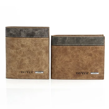 

Elegant Student Men's Wallet Short Fund Leisure Time Matting Skin 3 Folds Thin Section Male Classic Credit Card Holder Wallets