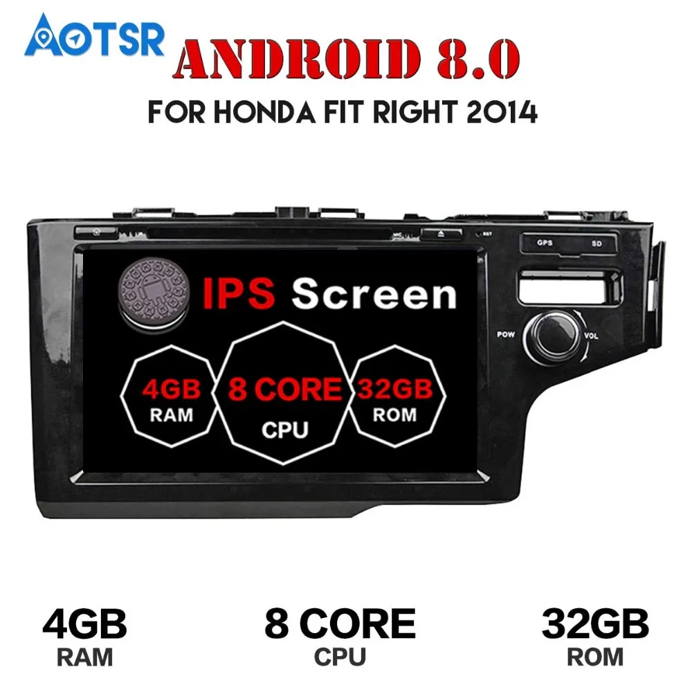 9 &quotAndroid 8 0 7 1 автомобильный GPS радиоплеер 4 Гб + 32 ГБ для Honda Fit Jazz 2014 201 стерео