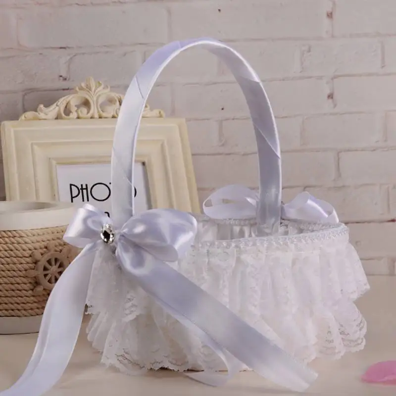 

Romantic Flowers Basket Multi Designs Ceremony Wedding Flower Basket for Bride Container Romantic Wedding Decor