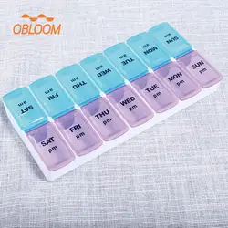 7 Дней Pill Case Медицина ящик для хранения Pill Box с зажимом медицинские крышки Органайзер Pill Case разветвители Диспенсер Для Хранения еженедельно