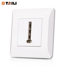 Французский телефонная розетка тел стандартный ес стенные розетки штекер тел переменного тока 110~ 250 В разъем питания TAILI