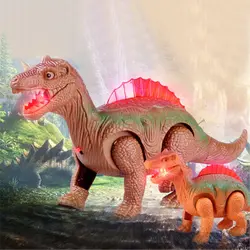 Электронный ходячий робот-динозавр модель светящийся Динозавр Детская игрушка подарок