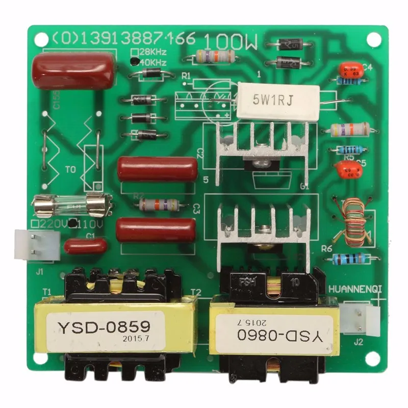  Ac 110v 100w 40k Ultrasonic Cleaner Power Driver Board+1pcs 60w 40k Transducer For Ultrasonic Clean