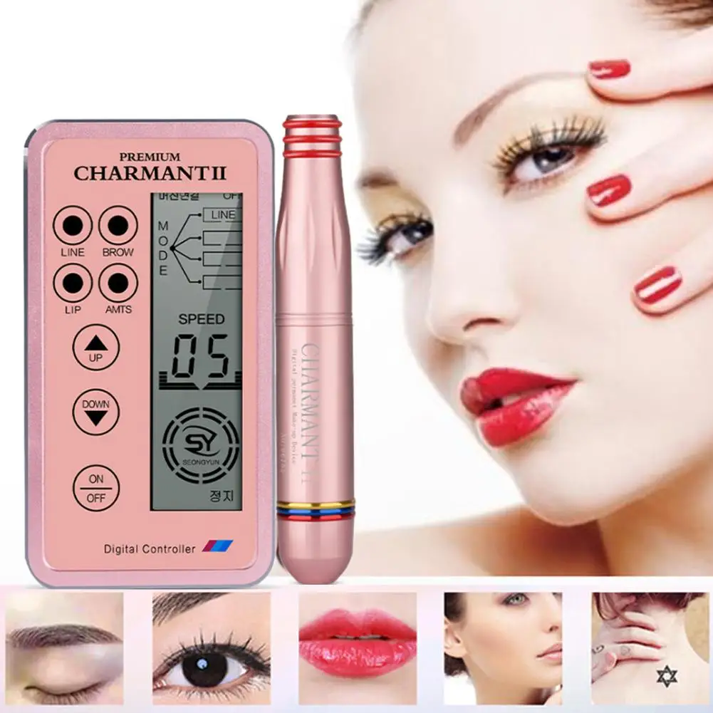 

Korean CHAEMENT Semi-Automatic Tattoo Machine Semi-Permanent Tattoo Digital Machine Eyebrow Lip Tattoo Pen Rotary Tattoo