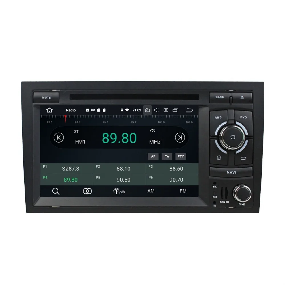 Discount 4GB RAM Octa Core 2 din 7" Android 8.0 Car DVD Player for Audi A4 S4 RS4 2002-2008 GPS Navigation Radio Bluetooth WIFI 32GB ROM 2