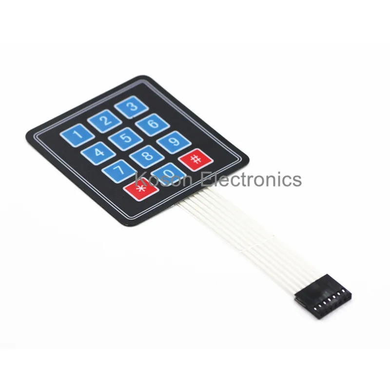 Разъемы Matrix Array 12 клавиш мембранная клавиатура с переключателем для AVR 4x3 |