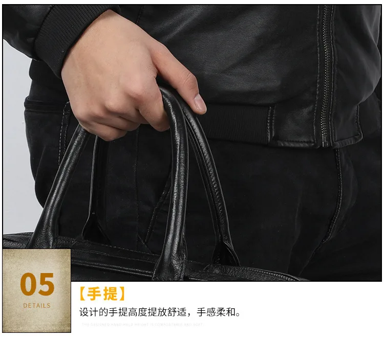 Мужской деловой портфель из натуральной кожи, Bolso Maletin Hombre Maleta, мужская сумка из воловьей кожи, 667-40